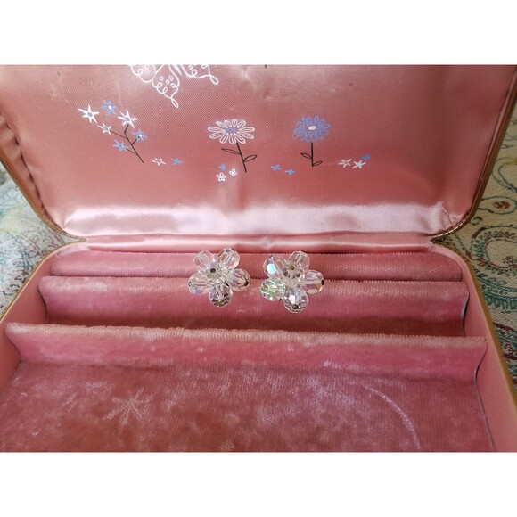 Aurora Borealis Crystal Clip-on Earrings - Picture 8 of 10